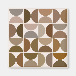 MCM Semicircles Browns+Cream Pattern Magnet