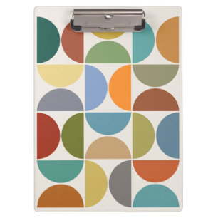 MCM Semicircles Colour on Cream Clipboard
