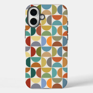 MCM Semicircles Pattern Color on Cream iPhone 16 Plus Case
