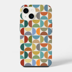 MCM Semicircles Pattern Color on Cream iPhone 14 Case