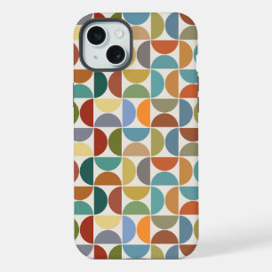 MCM Semicircles Pattern Color on Cream iPhone 15 Plus Case
