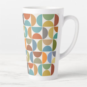 MCM Semicircles Pattern Color on Cream Latte Mug