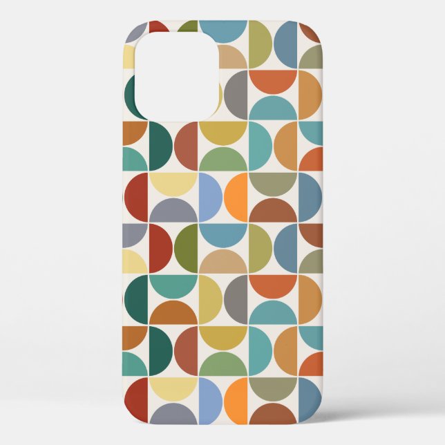MCM Semicircles Pattern Colour on Cream Case-Mate iPhone Case (Back)