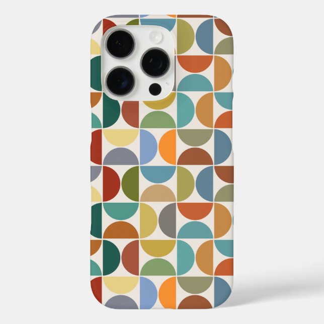 MCM Semicircles Pattern Colour on Cream Case-Mate iPhone Case (Back)