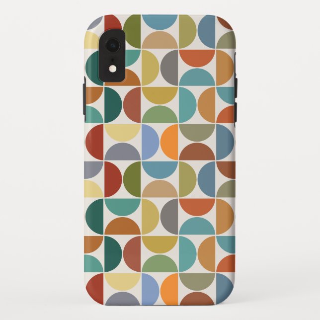 MCM Semicircles Pattern Colour on Cream Case-Mate iPhone Case (Back)