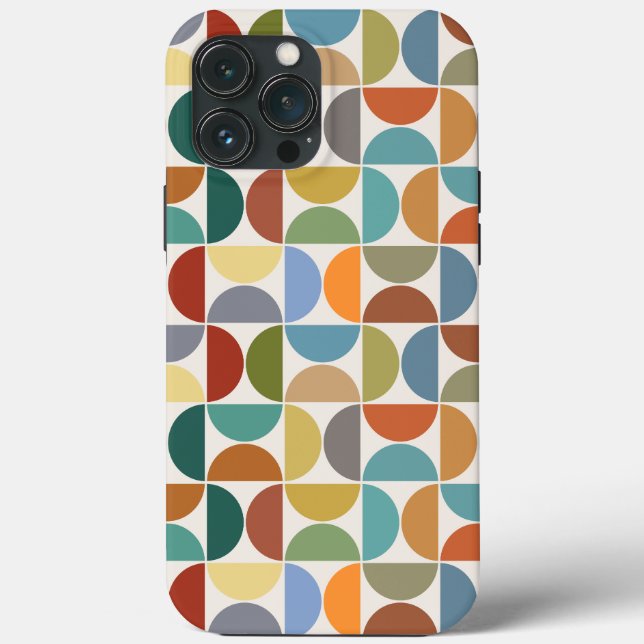 MCM Semicircles Pattern Colour on Cream Case-Mate iPhone Case (Back)