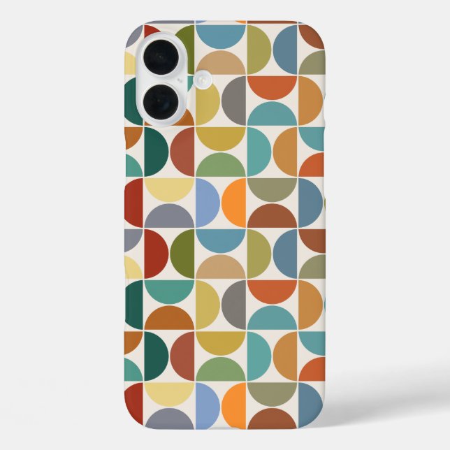 MCM Semicircles Pattern Colour on Cream Case-Mate iPhone Case (Back)