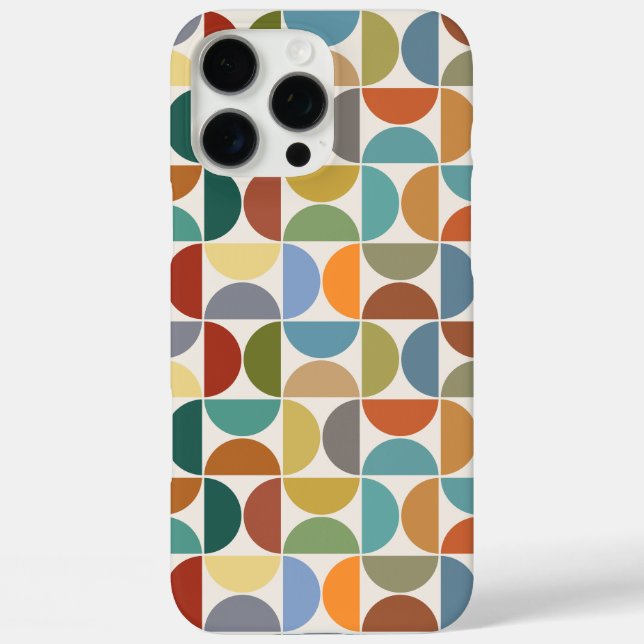 MCM Semicircles Pattern Colour on Cream Case-Mate iPhone Case (Back)