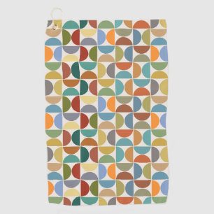 MCM Semicircles Pattern Colour on Cream Golf Towel