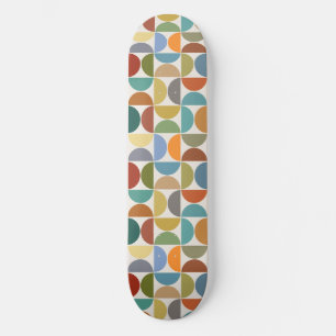 MCM Semicircles Pattern Colour on Cream Skateboard