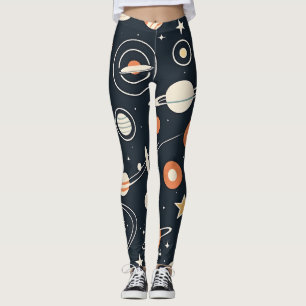MCM Space Age Planets and Stars Leggings