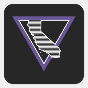 mcm striped california triangle square sticker