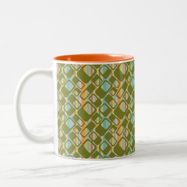 MCM Stripes  Two-Tone Coffee Mug (Left)
