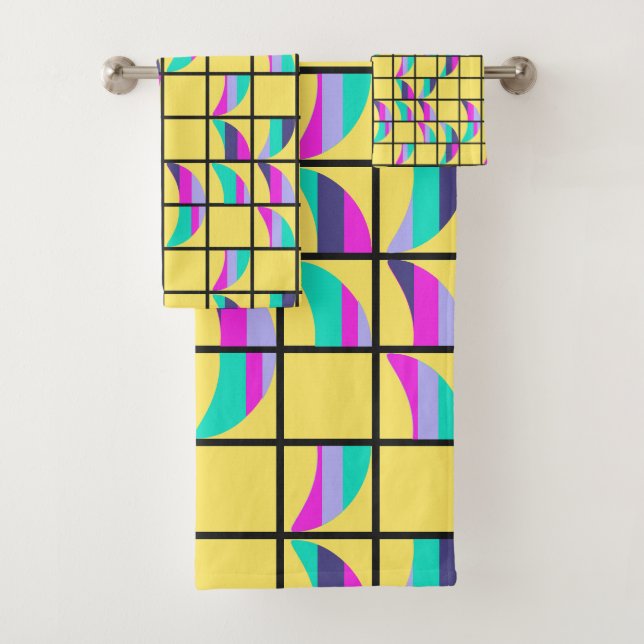 MCM Tic-Tac-Toe  Bath Towel Set (Insitu)