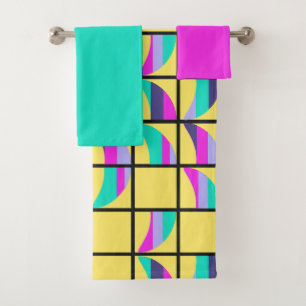 MCM Tic-Tac-Toe  Bath Towel Set