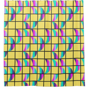 MCM Tic-Tac-Toe Shower Curtain