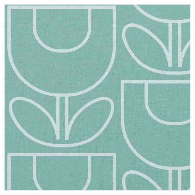 MCM Tulip Aqua Fabric (Close Up)