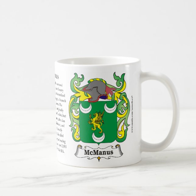 McManus Family Coat of Arms Mug (Right)
