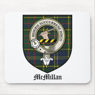McMillan Clan Crest Badge Tartan Mouse Pad