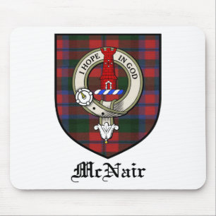 McNair Clan Crest Badge Tartan Mouse Pad