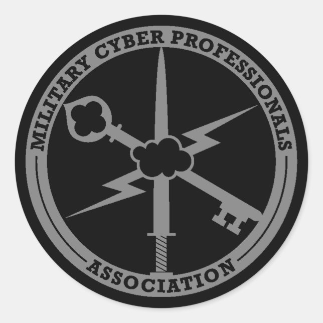 MCPA logo sticker grey on black (Front)