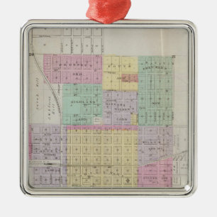 McPherson City, McPherson County, Kansas Metal Ornament