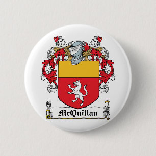 McQuillan Family Crest 6 Cm Round Badge