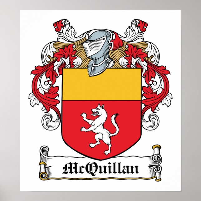 McQuillan Family Crest Poster (Front)