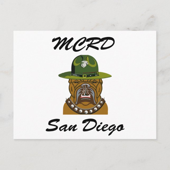 MCRD San Diego Devil Dog Postcard (Front)