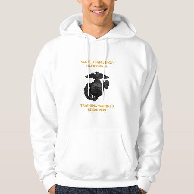 MCRD SanDiego CaliforniaTraining Marine Since 1948 Hoodie (Front)