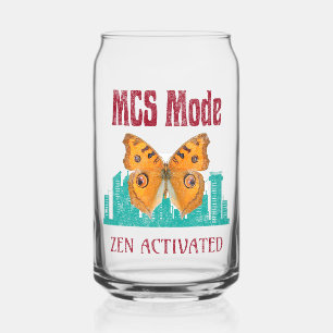 MCS Mode Zen Activated Butterfly Awareness Descri Can Glass