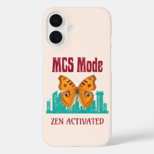 MCS Mode Zen Activated Butterfly Awareness Descri iPhone 16 Case