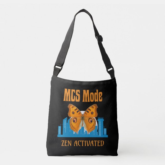MCS Mode Zen Activated Butterfly Awareness  Descri Crossbody Bag (Front)