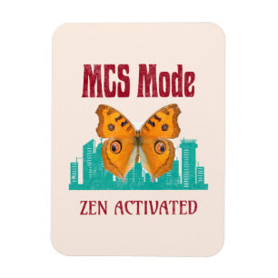 MCS Mode Zen Activated Butterfly Awareness Descri Magnet