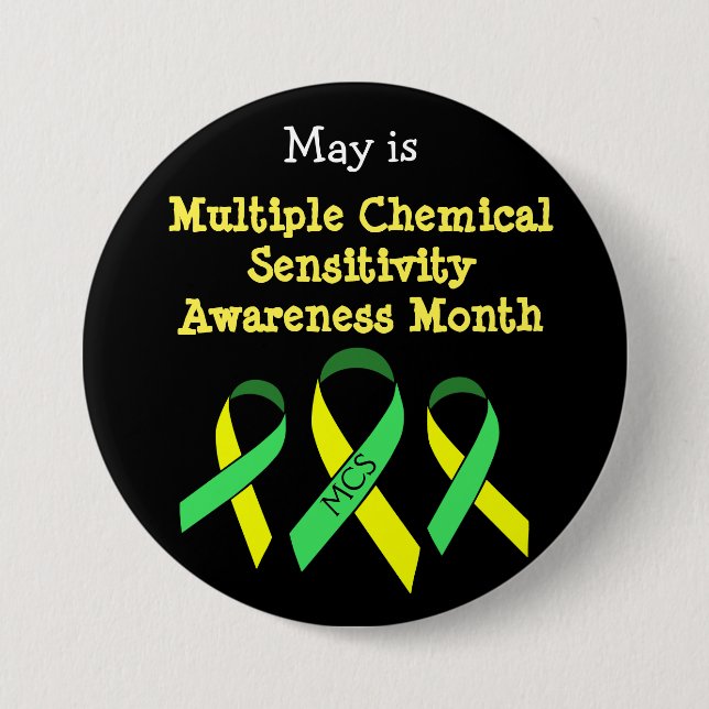 MCS Multiple Chemical Sensitivity Button (Front)