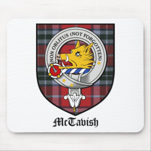 McTavish Clan Crest Badge Tartan Mouse Pad