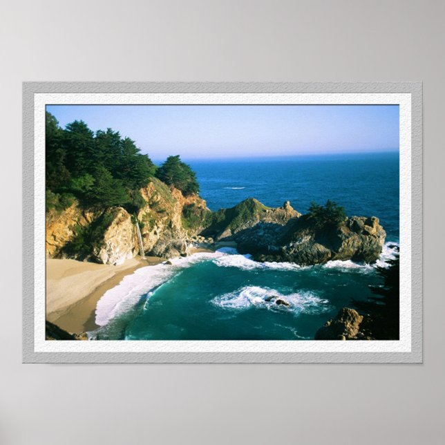 McWay Cove Waterfall Poster (Front)