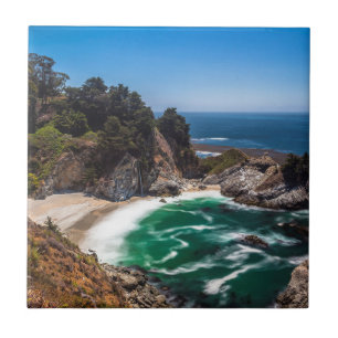 Mcway Falls in Julia Pfeiffer Burns state park Ceramic Tile