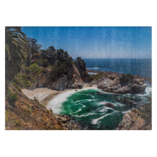Mcway Falls in Julia Pfeiffer Burns state park Cutting Board (Front)
