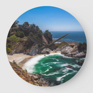 Mcway Falls in Julia Pfeiffer Burns state park Large Clock
