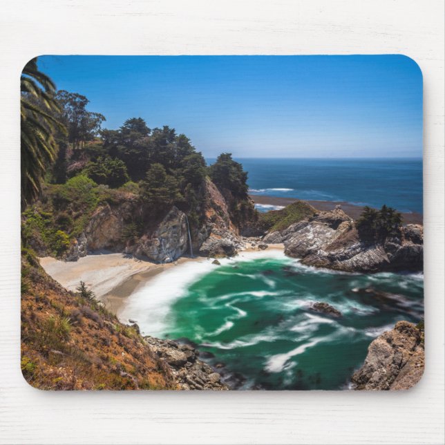 Mcway Falls in Julia Pfeiffer Burns state park Mouse Pad (Front)