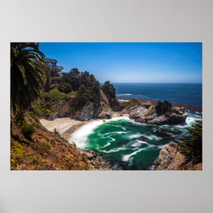 Mcway Falls in Julia Pfeiffer Burns state park Poster