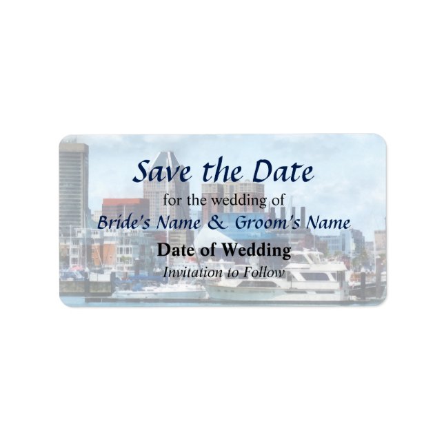 MD - Baltimore Skyline and Harbour Label (Front)