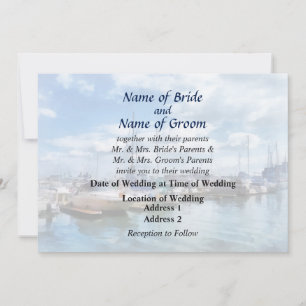 MD - Boat Basin Fells Point Wedding Products Invitation