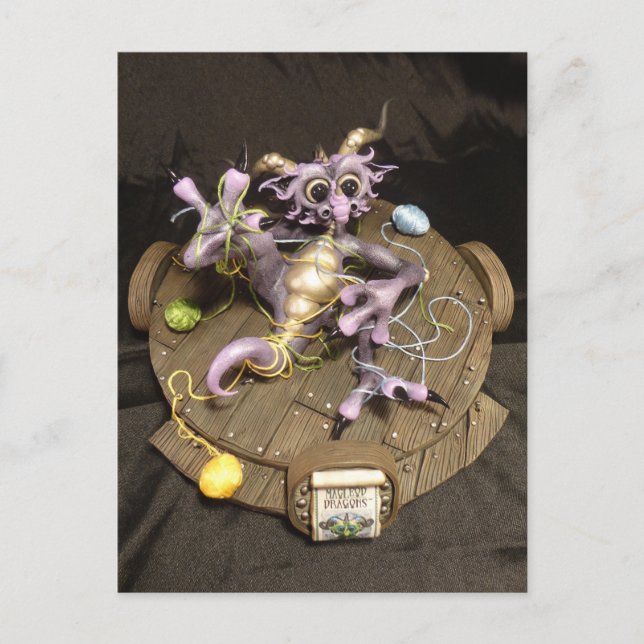 MD Embroidery Dragon Postcard (Front)