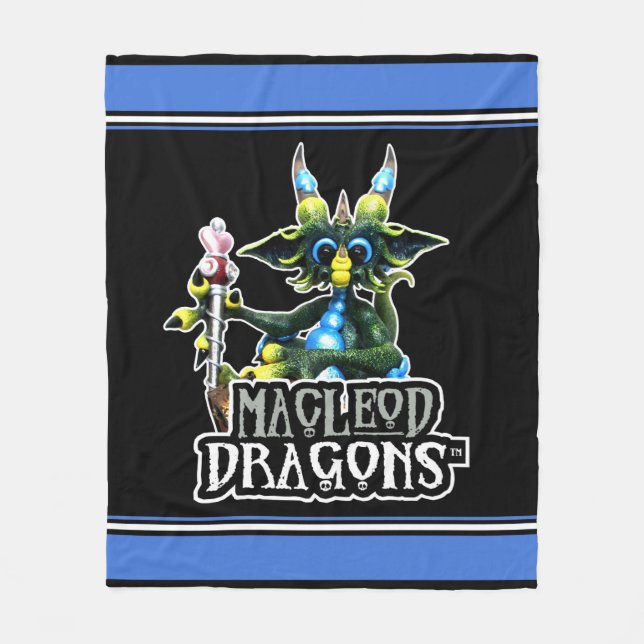 MD Green Treasure Dragon Fleece Blanket (Front)