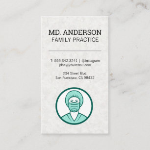 MD Healthcare Worker Icon   Medical Icon Business Card