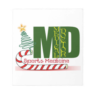 MD SPORTS MEDICINE CHRISTMAS MEDICAL DOCTOR NOTEPAD