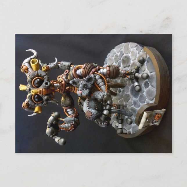 MD Steampunk Dragon Postcard (Front)