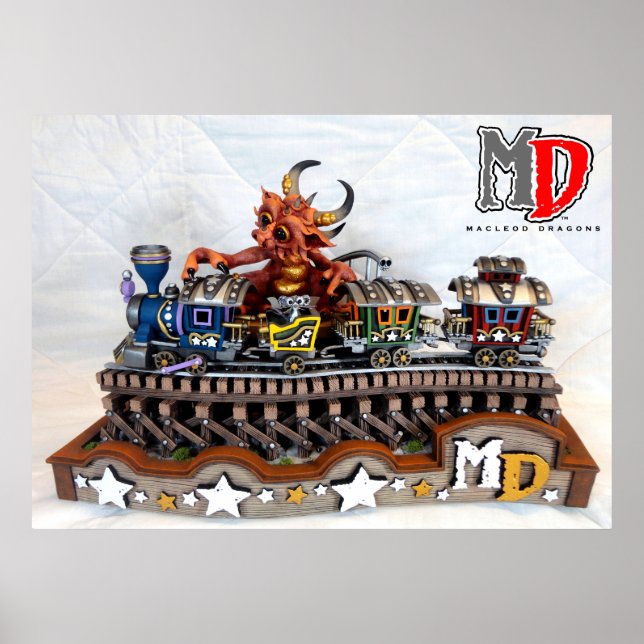 MD 'Toy Train Dragon' 33.6" x 24" Poster (Front)
